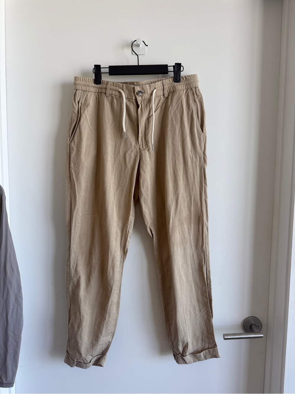 Mango Men's Drawstring Chino Pants in Beige